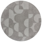 Round modern floor rug - Mozo Gigi Gray
