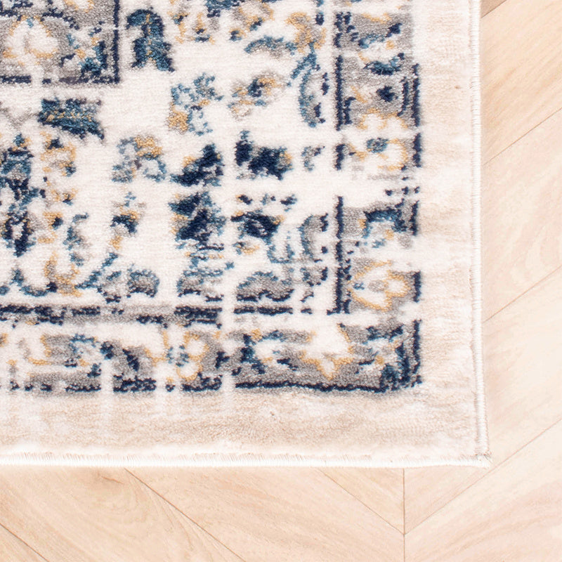 Vintage Rug - Deep Medallion White/Blue