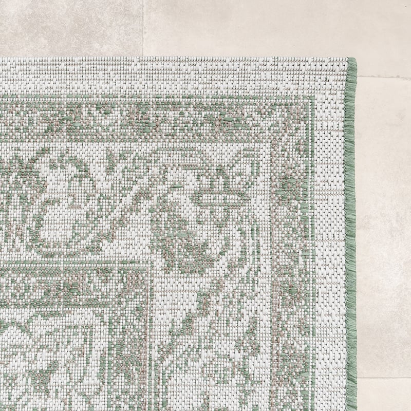 Vintage Outdoor Rug - Victoria Aztec Green