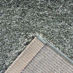 High-pile floor rug - Myla Green/Light Grey 4747