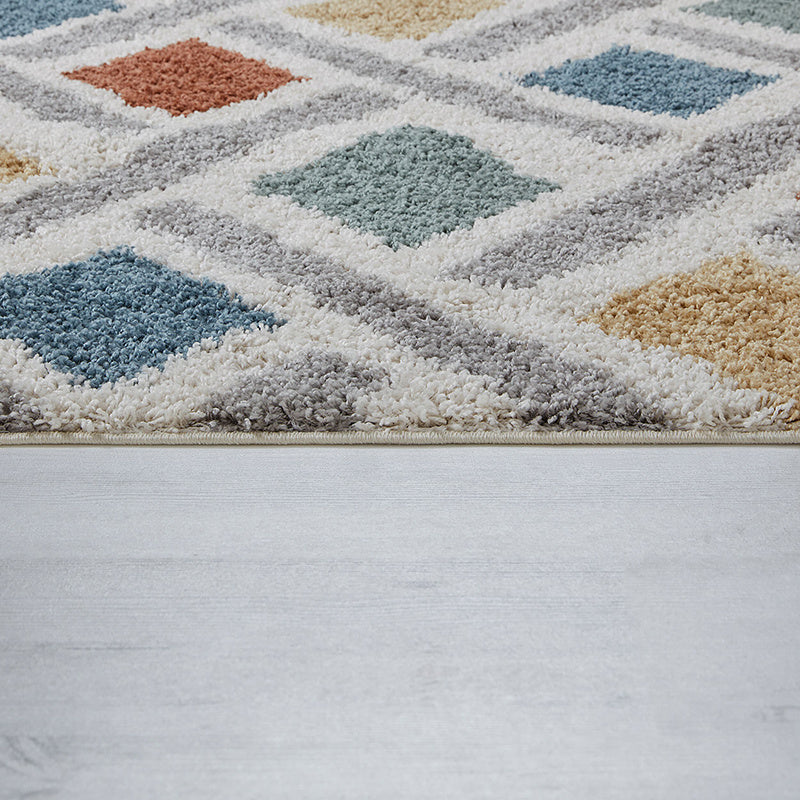 High-pile floor rug - Alano Sketch Multicolor