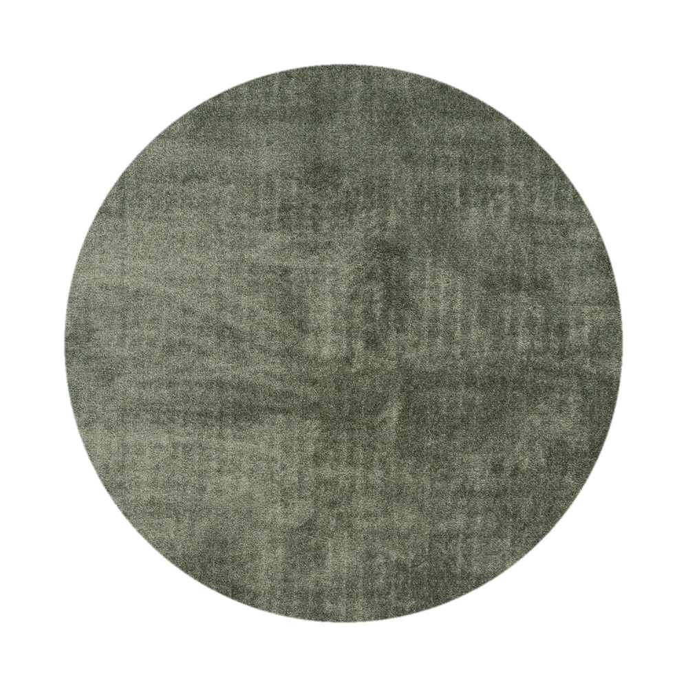 Round Washable Rug - Clean Green