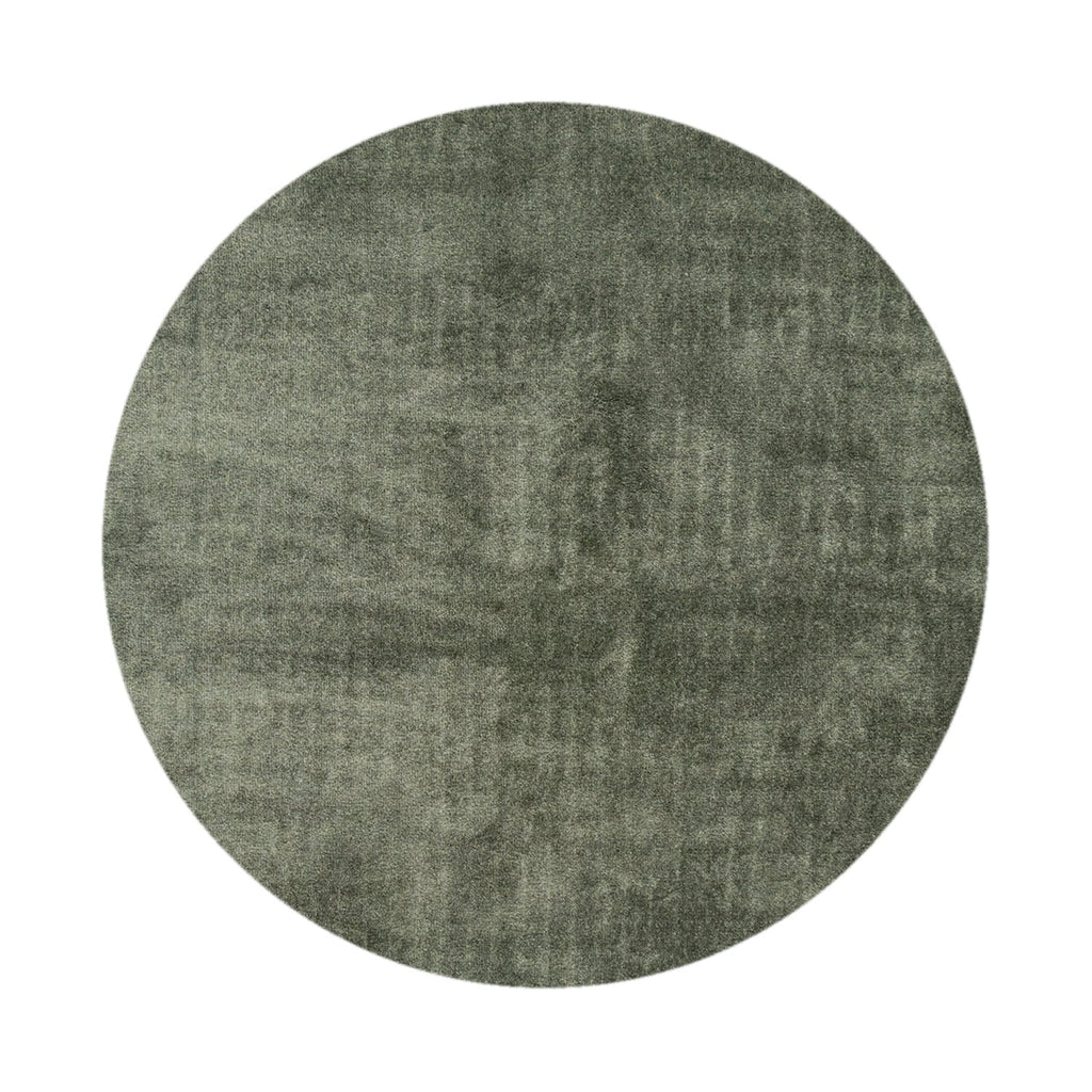 Round Washable Rug - Clean Green