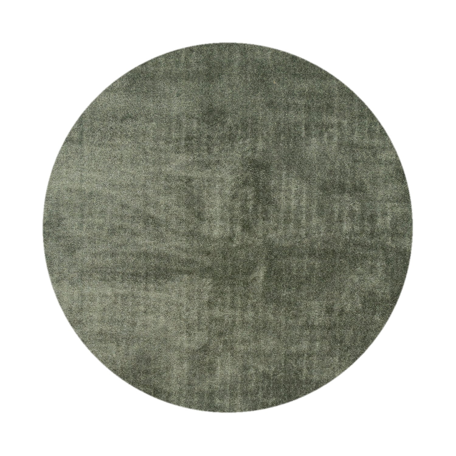 Round Washable Rug - Clean Green