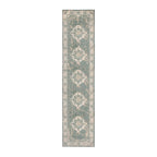 Vintage Runner Rug - Spring Medallion Green/Cream