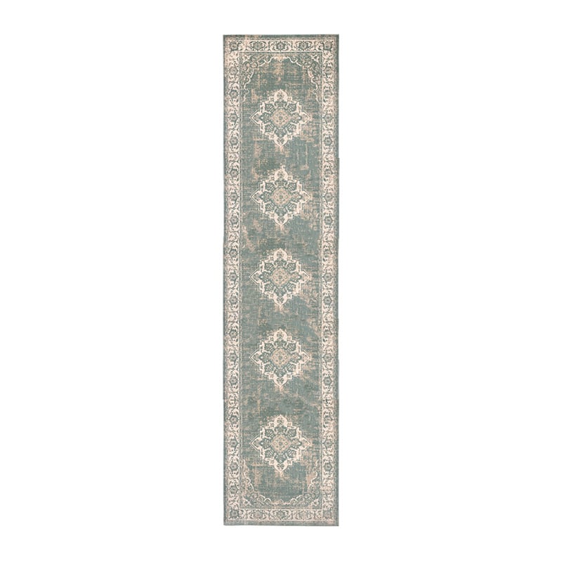 Vintage Runner Rug - Spring Medallion Green/Cream
