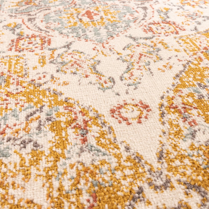 Vintage Rug - Thirza Medallion Ochre Yellow/Multicolour