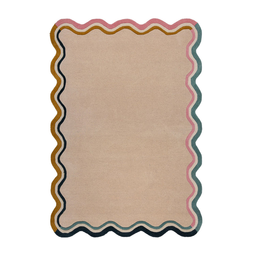 Organic floor rug - Leo Beige/Multicolor
