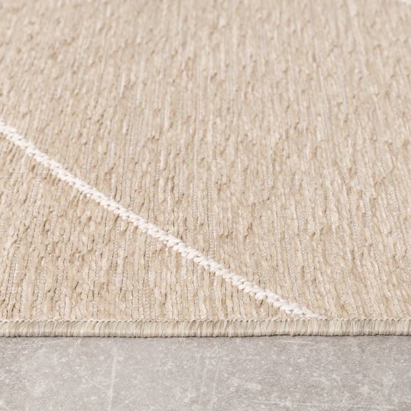 Modern Outdoor Rug - Porto Lines Cream