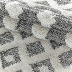 Scandinavian Floor Rug - Pitea Knot Grey/Cream