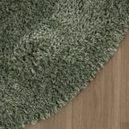 Oval Shaggy Rug - Blaze Green