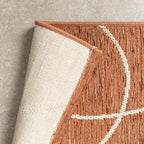 Modern Outdoor Rug - Porto Lines Terracotta