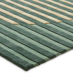 Modern wool floor rug - Fano Green