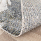 Washable Abstract Rug - Misha Lines Cream/Grey