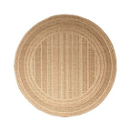 Round Jute Outdoor Rug - Mavi Stripes Cream/Brown