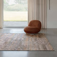 Wool patchwork floor rug - Olympus 4000 Taupe