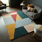 Modern floor rug - Mozo Alwyn Multicolor/Pink