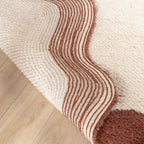 Round Washable Rug – Hazy Brown/Cream
