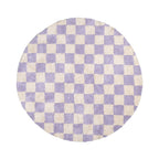 Round Retro Rug - Gambit Lilac/White