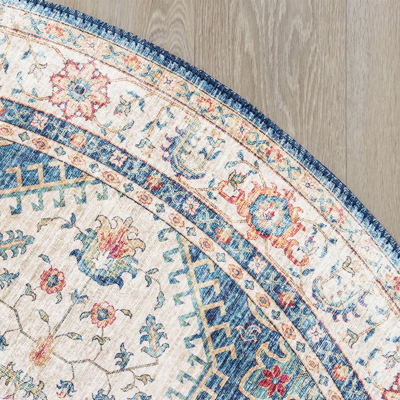 Round Vintage Rug - Azara Light Blue