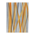 Washable floor rug - Fabio Stripe Grey/Yellow