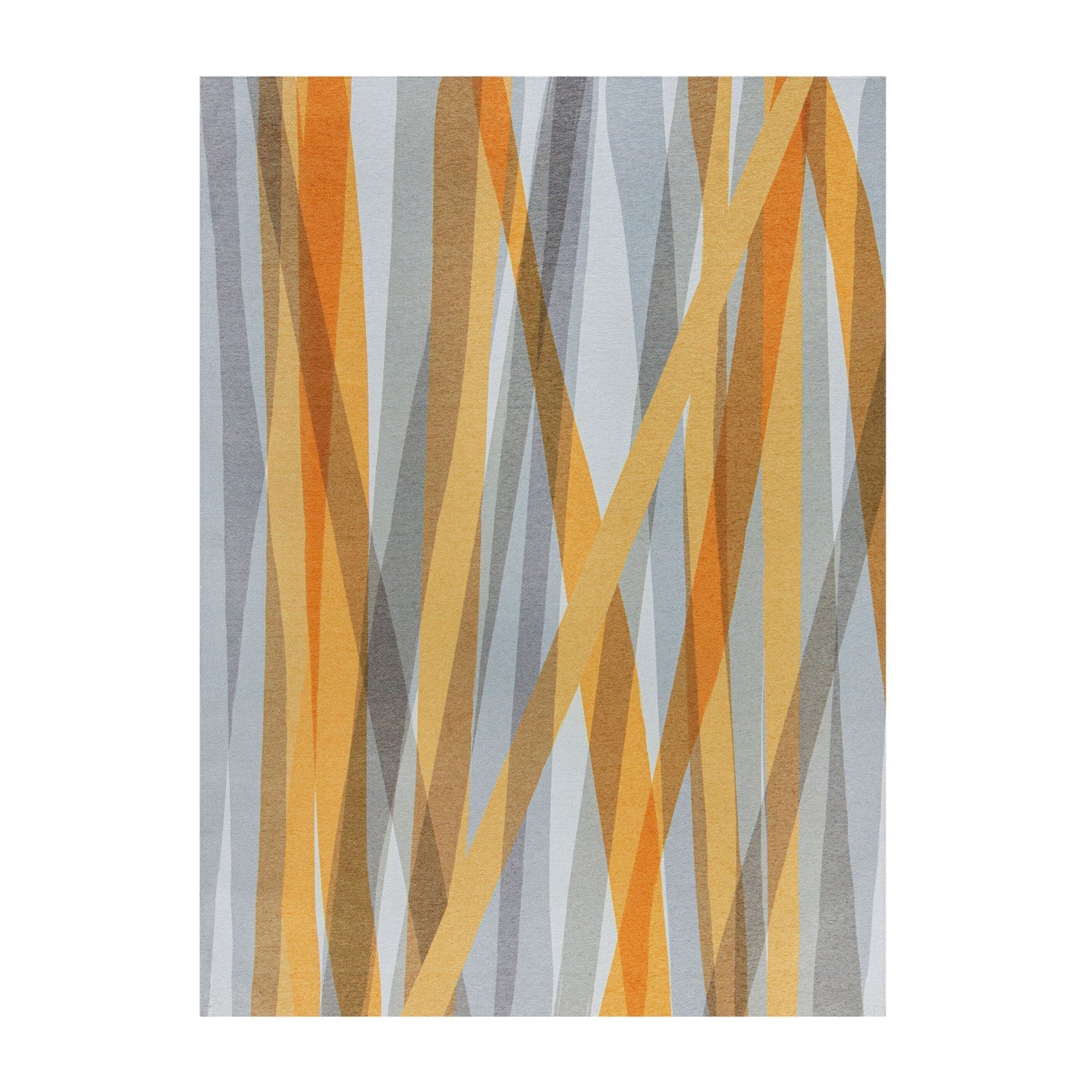 Washable floor rug - Fabio Stripe Grey/Yellow