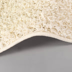 Round High Pile Rug - Solid White