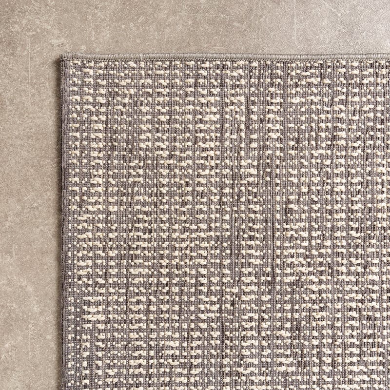 Modern Outdoor Rug - Porto Curves Light Gray