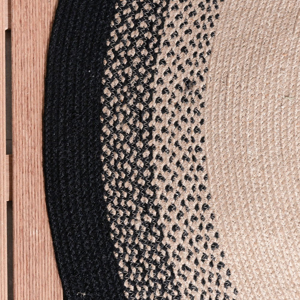 Round Indoor Outdoor Rug - Florence Black