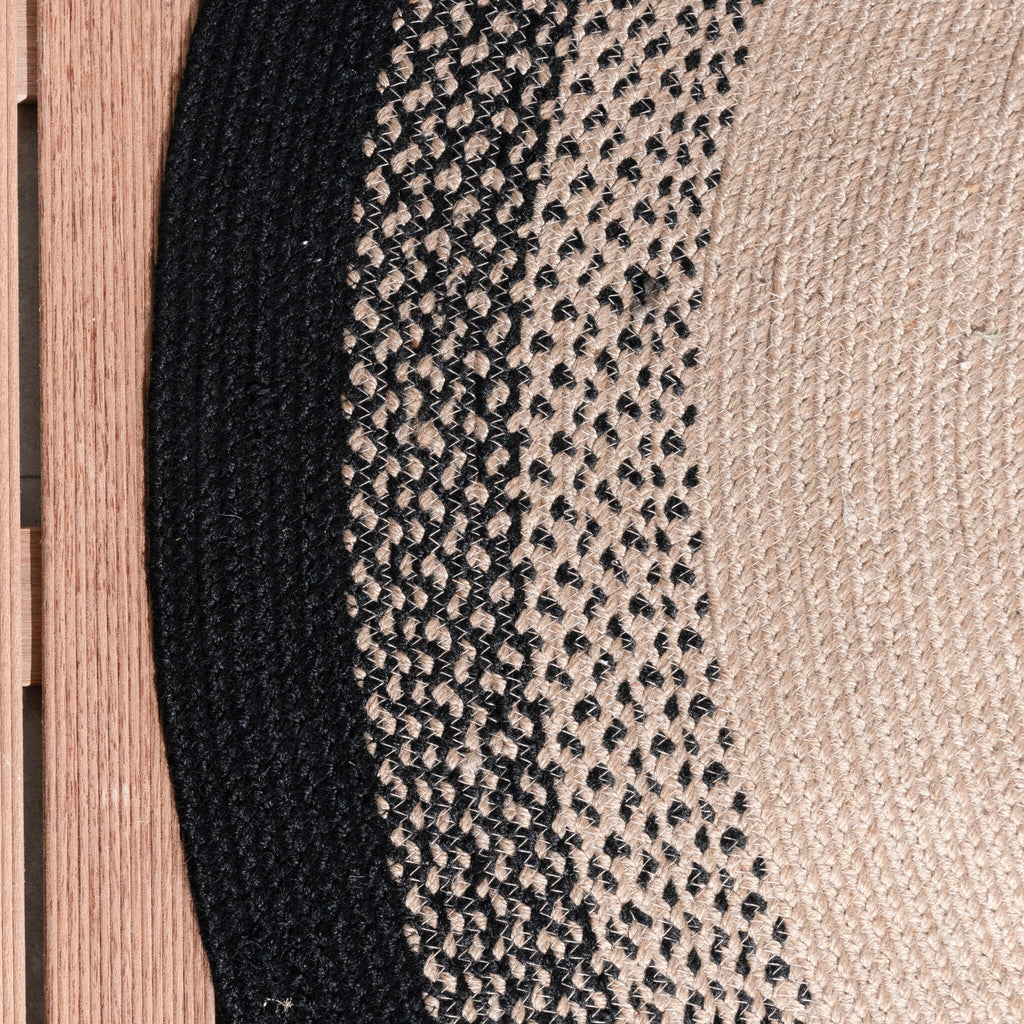 Round Indoor Outdoor Rug - Florence Black