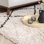 High Pile Rug - Sensa Double Cream/Black