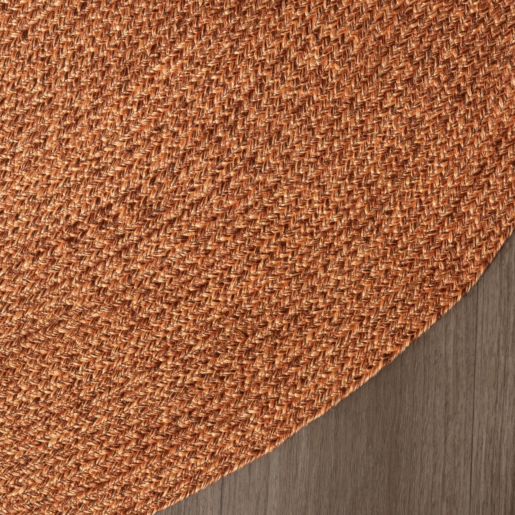 Round Indoor Outdoor Rug - Bali Terracotta