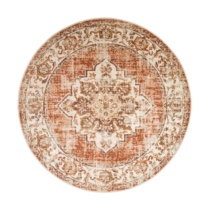Round Vintage Rug - Spring Medallion Terra/Cream