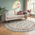 Round Vintage Rug - Imagine Oriental Green