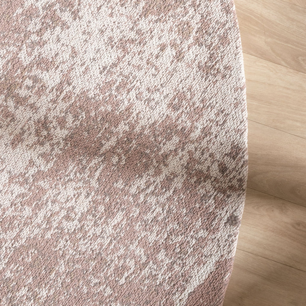 Round abstract rug - Candice Taupe