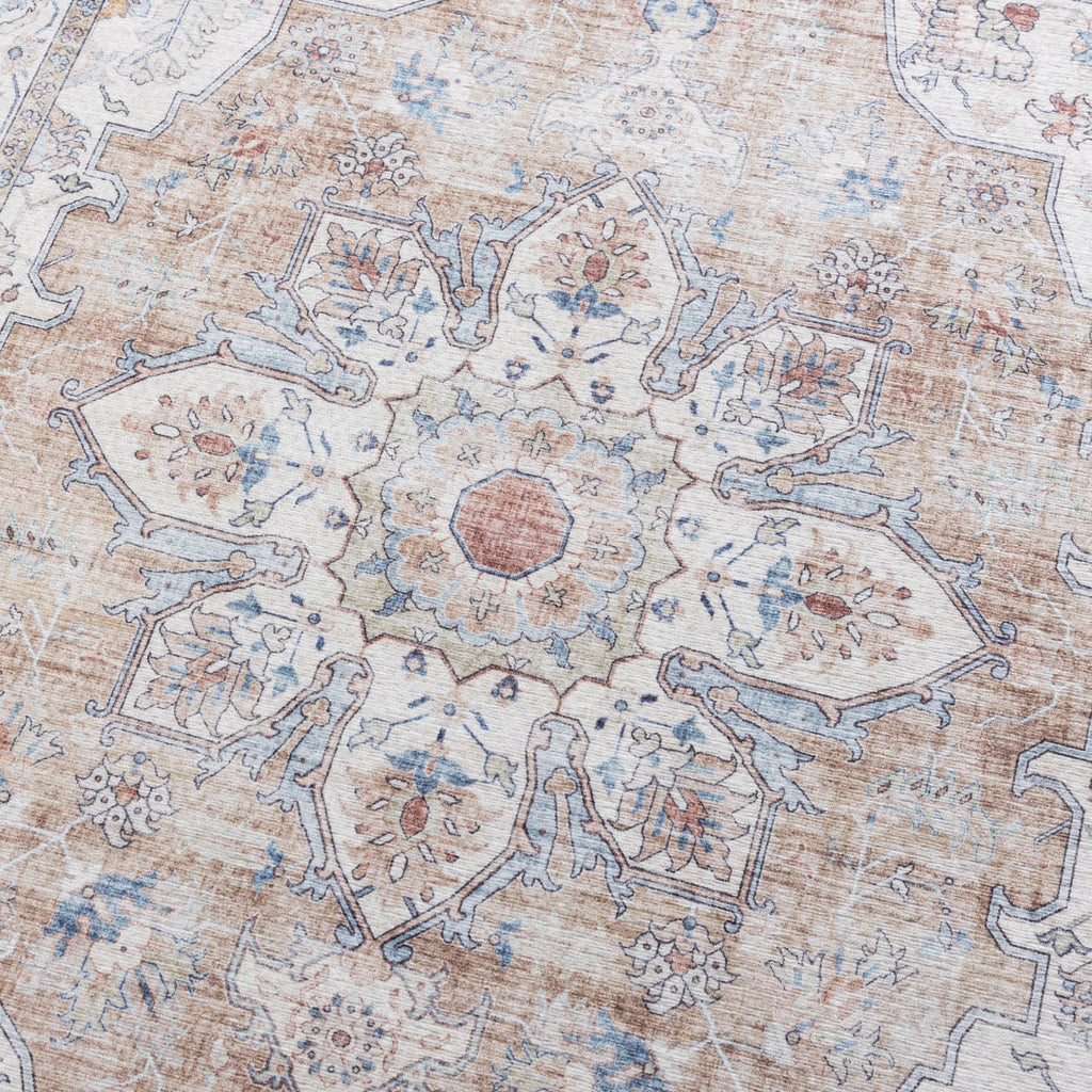 Washable Runner - Domingo Mandala Beige