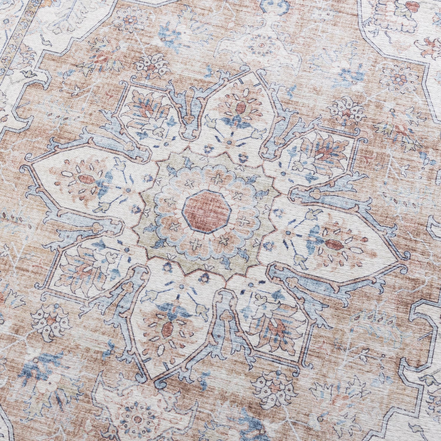 Washable Runner - Domingo Mandala Beige