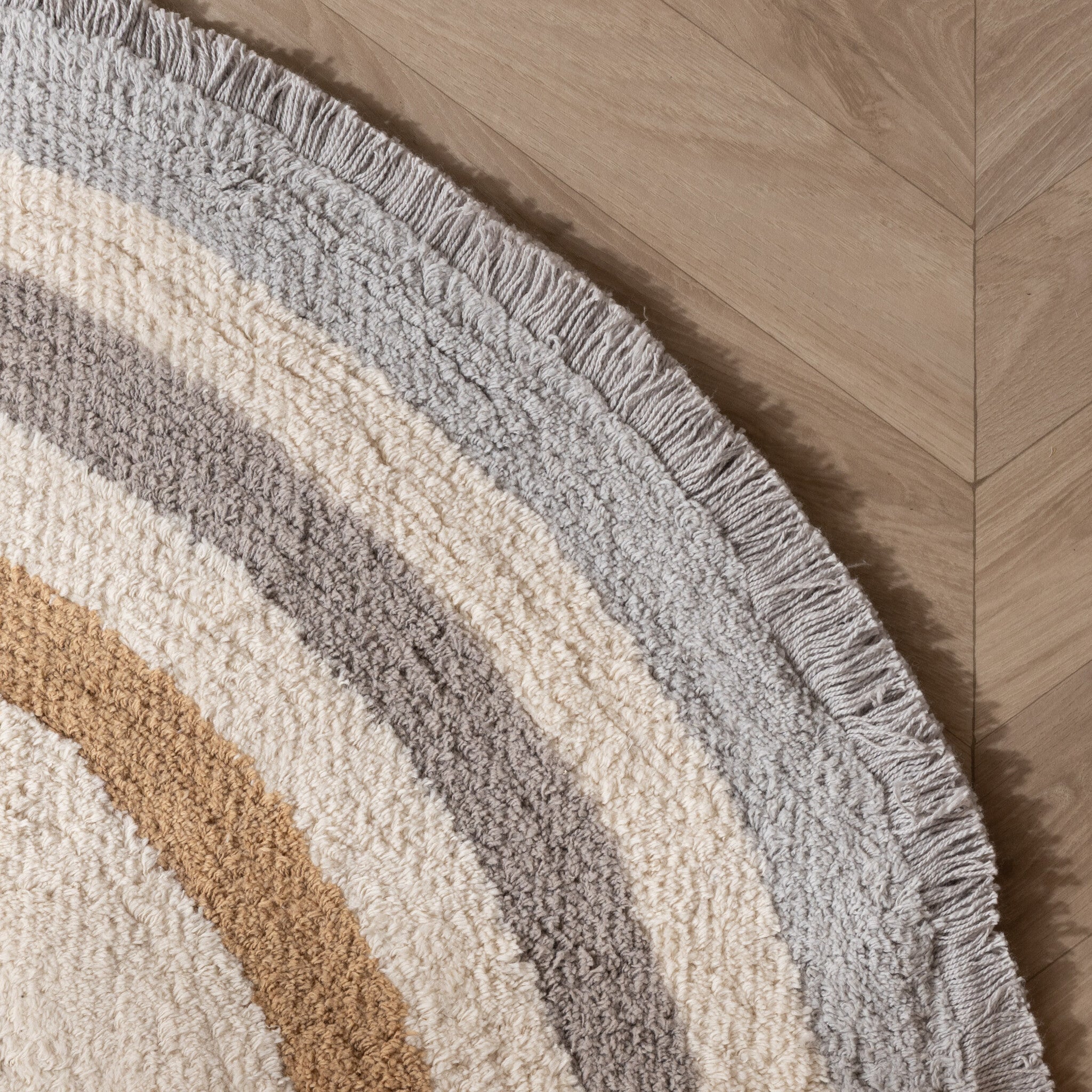 Oval washable children's rug - Milo Grey