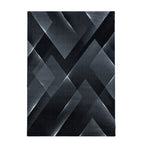 Modern floor rug - Streaky Lines Black