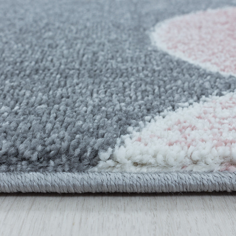 Children's floor rug - Fleurtje Moon Pink