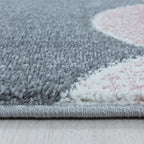 Children's floor rug - Fleurtje Moon Pink