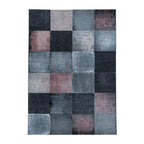 Modern floor rug - Streaky Box Grey/Pink
