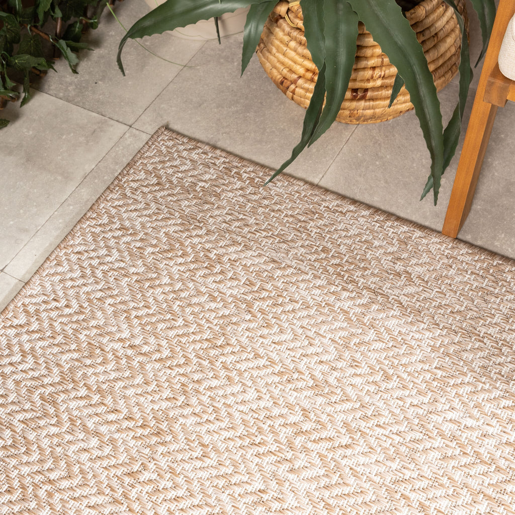 Jute Outdoor Rug – Nusa Lines Beige