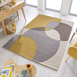 Modern floor rug - Rado Glow Ochre Yellow