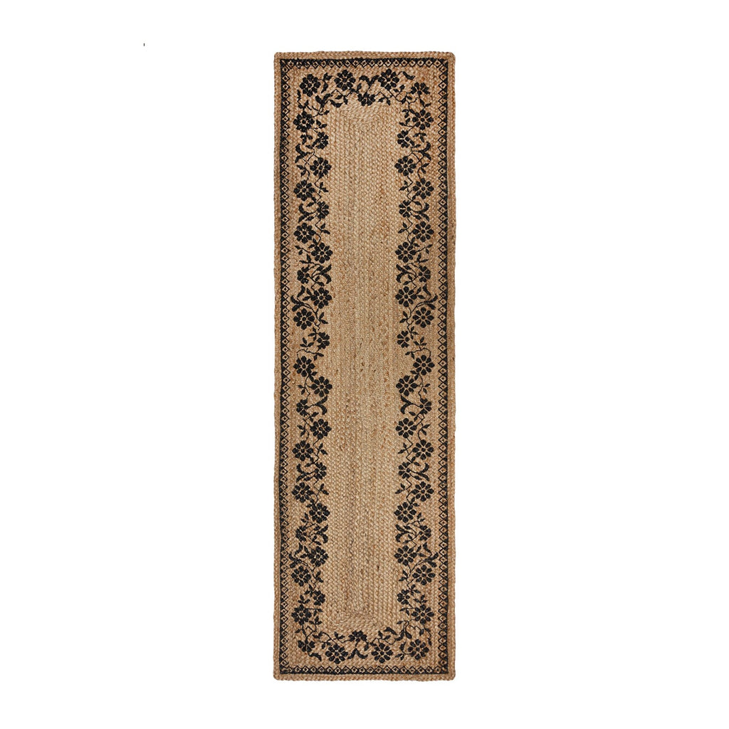 Jute runner - Marino Floral Natural