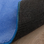 Round Washable Rug - Vivid Blue