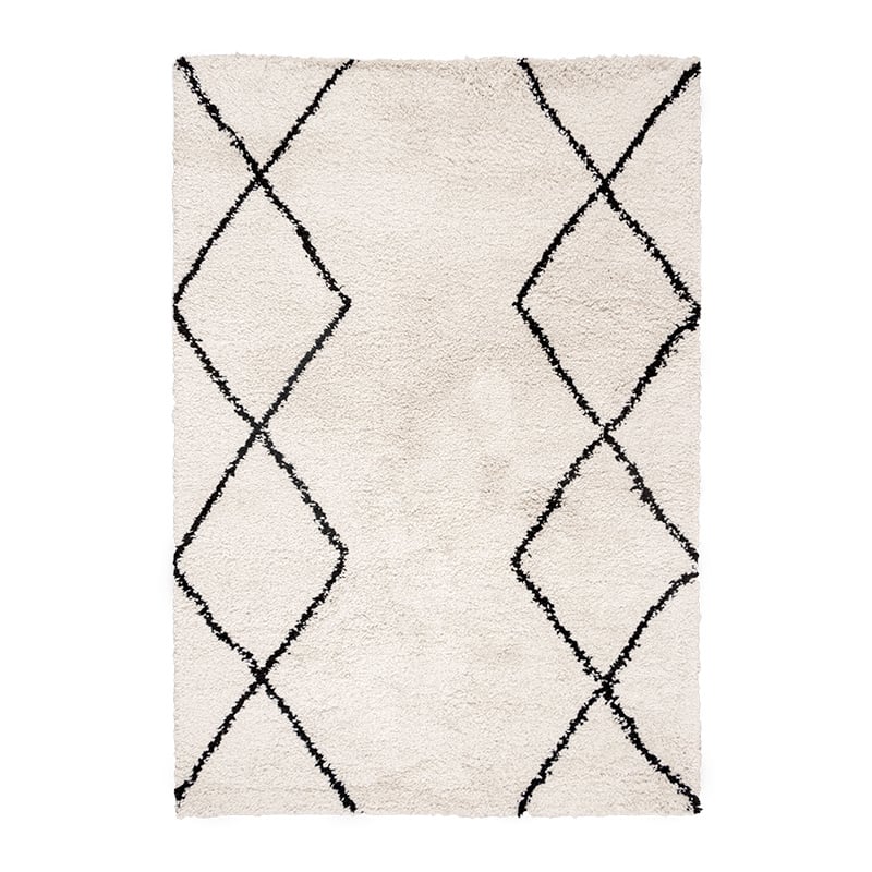 High Pile Rug - Sensa Double Cream/Black