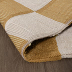 Checkerboard Rug - Blox Ochre Yellow