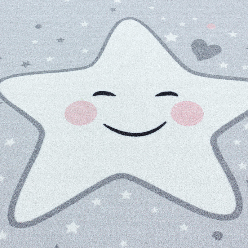 Children's Floor Rug - Pleun Star Gray