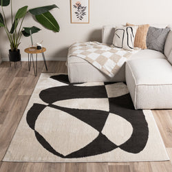 Japandi Rug - Yori Abstract Cream/Black